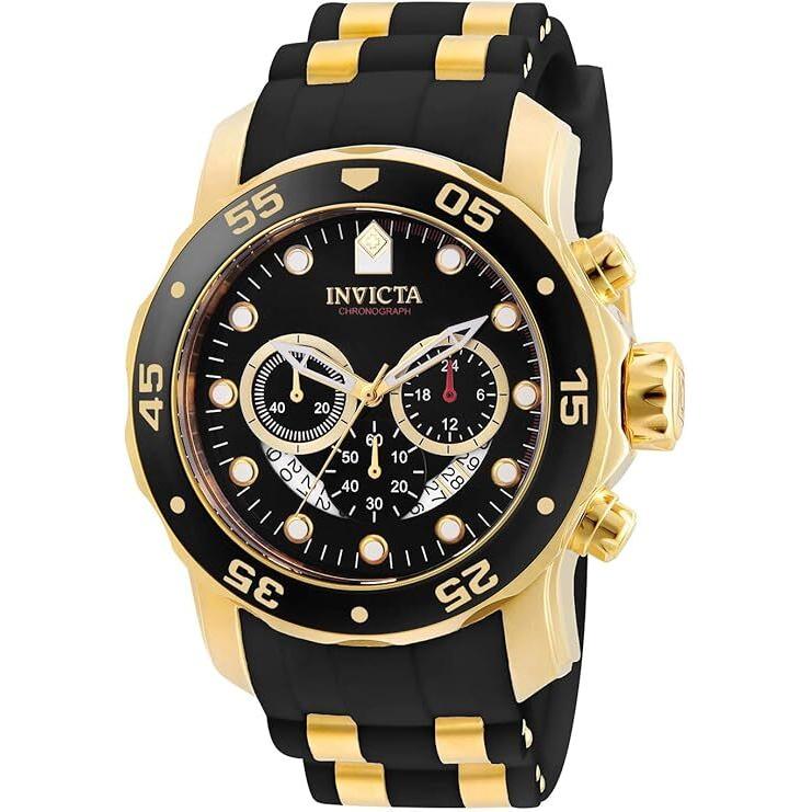 Used Unused item/Outlet Invicta Invicta Men s Watch Pro Diver Men s Gold Black Stainless Steel Dial