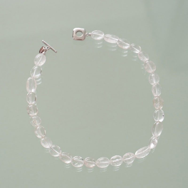 Geegee Clear Pebble Necklace