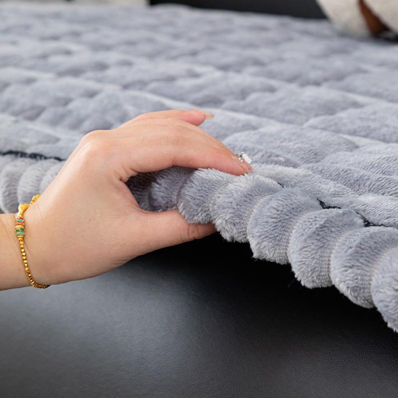 Soft Plush Non-Slip Couch Cushion Thickened Flannel Mat Sofa Bed Window Seat