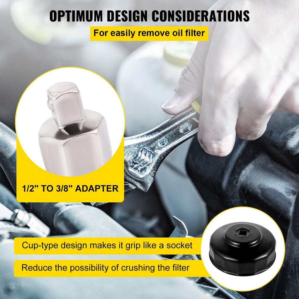 Oil Filter Socket Set Cup Socket Tool Set 15PCS Oil Filter Cap Wrench