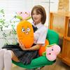 Cute Flower Heart Radish Plush Toy for Girlfriend Birthday Gift Sleeping Pillow Office Cushion Sofa Doll