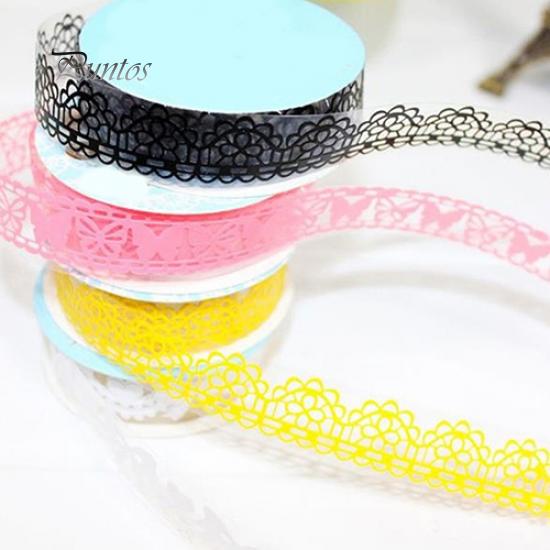 Dekorativní páska na výrobu papíru s dutou krajkou 5 rolí DIY Craft Scrapbook