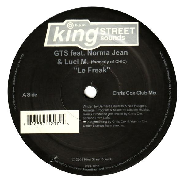 

12-дюймовая пластинка GTS, NORMA JEAN WRIGHT & LUCI MARTI - Le Freak KSS1207 King Street Sou 2005 US Танцевальная & Электронная Б/У