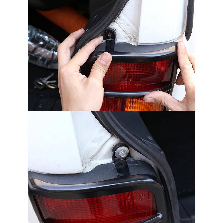 Per LADA NIVA Copertura Nera Metallica per Fanale Posteriore Cornice Decorativa Protezione Lampada Posteriore Adesivo Protettivo Accessori Styling Auto 2pz