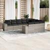 VidaXL Garden Lounge Set with Cushions 10 Pcs, Sofas with Backrest, Furniture Set, Patio Terrace Furniture, Grey 3223091