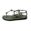 Fashion Roman Sandals Women's New Summer Round Toe Cross Lace-up Fairy Wind Cutout Non-slip Wear-resistant Flat Cooling Boots
