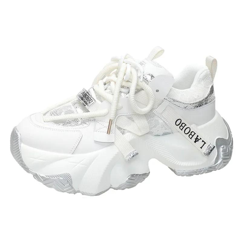 Fashion Plus Womens Sneakers Shoes Fashion Woman-shoes Tennis Female Platform Designer Roses New Heels Trainers Thick Sole Med PU Cotton