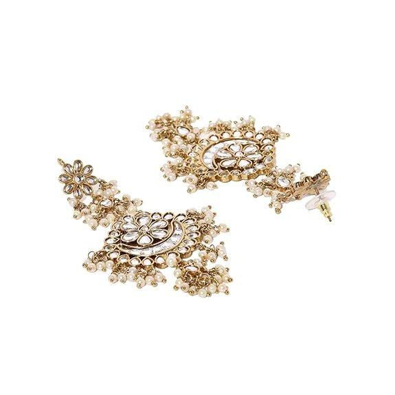 Traditional Kundan & Pearls Necklace Set For Women