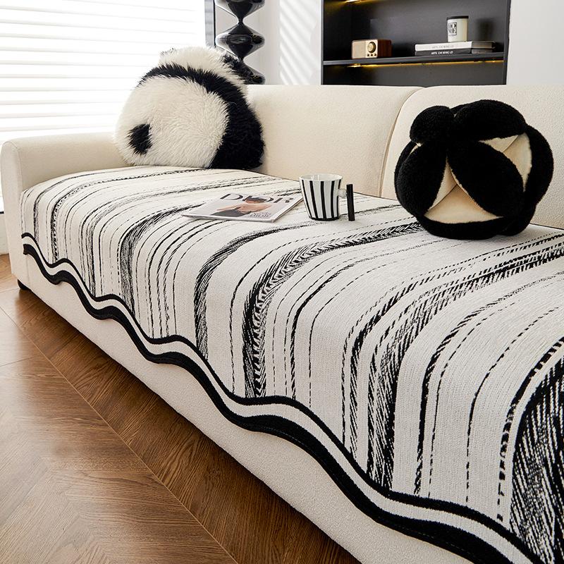 Подушка для дивана специальной формы из шенилла простой и современный нескользящий чехол 2025 цельный кожаный диван плюшевая подушка для сиденья 9090cm 2569₽