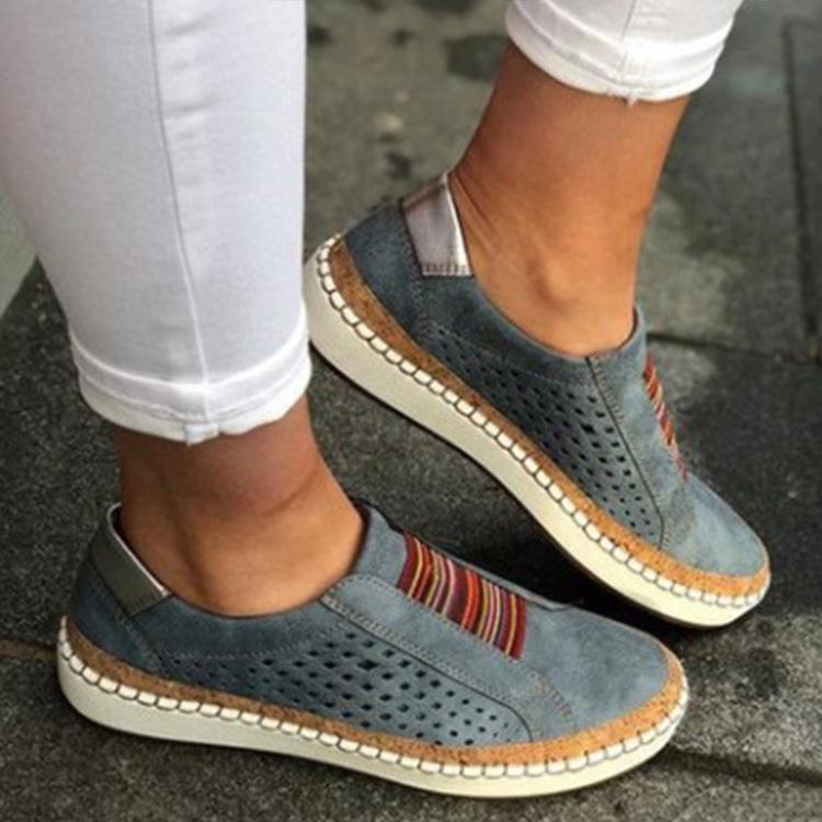 

Женские повседневные туфли большого размера на плоской подошве, эластичные галоши, одинарные туфли 39 синий