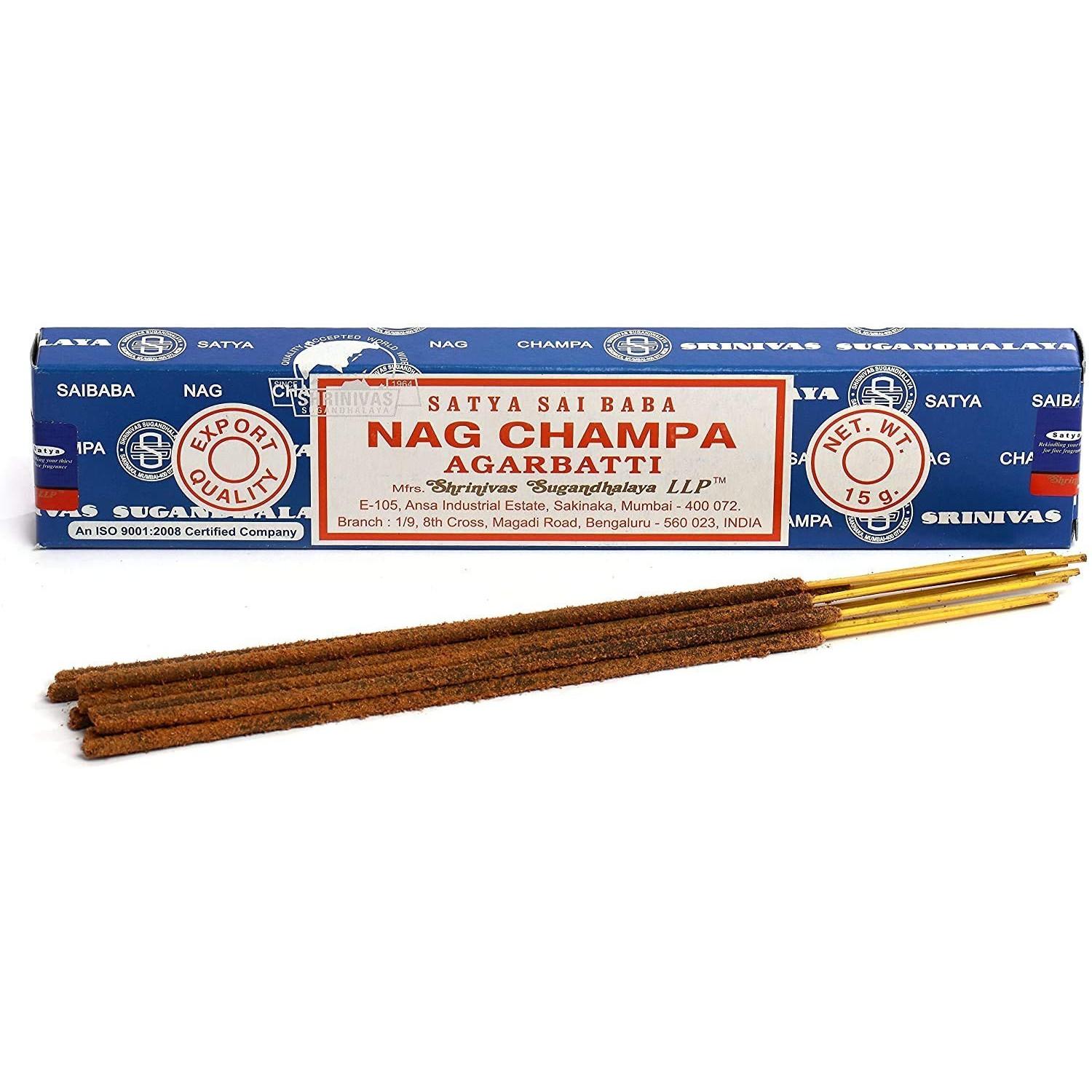 @ Satya Sai Baba Original Nag Champa Incense Sticks 15g UKZQ225 50%off