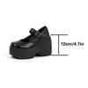 Fashion Women's Platform High Heels Gothic Lolita New Mary Jane Shoes Casual Woman Heeled Party Wedges Thick Bottom Pumps Black Loafers