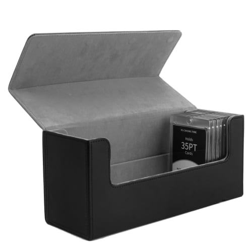 HG CHASING TRIBE Deck Case, Trading Card Case for Magnetic Loaders, PU Leather, Holds 33 Magnetic Loaders, Holds 800 Cards, Large Capacity, Sleeve Com