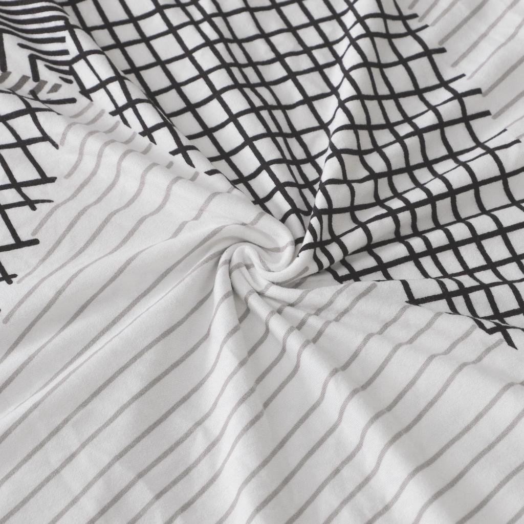 Chair Cover With White And Light Gray Geometric Pattern