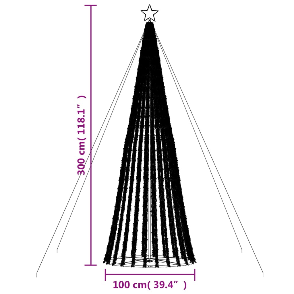 LED Christmas Tree 688 LEDs Blue 300 cm