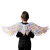 Yousheng Halloween Angel Wings for Girls Kids Women Colorful Angel Feather Wings with Elastic Band Cosplay Costume Accessory for Stage Halloween Party