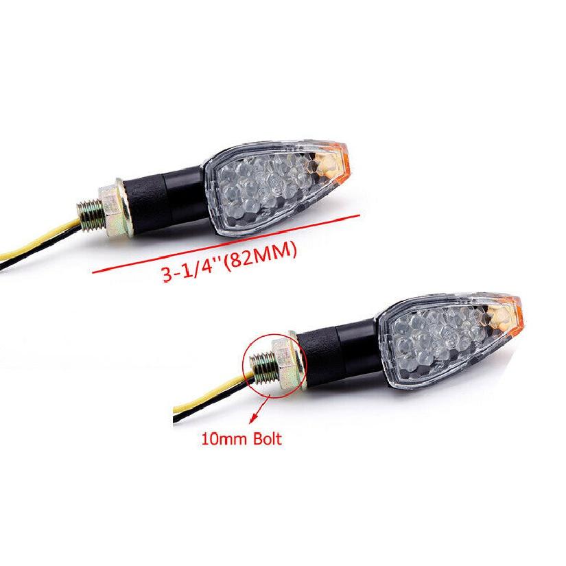 LED Motorcycle Turn Signals Lights 12V Flasher Amber Flashing Light Blinker Waterproof Signal Lamp Bolt For Honda for