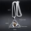 Viking Trinity Knot Necklace for Women Men Stainless Steel Tiger Eye Stone Irish Celtic Lucky Amulet Necklaces Jewelry N3806S02