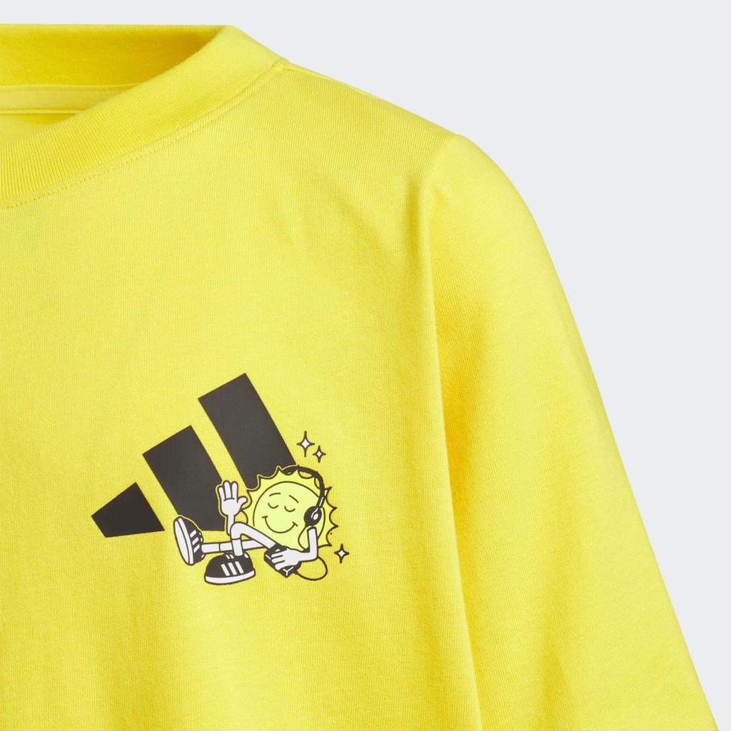 adidas Casual Sportswear GRAPHIC TEE SET Yellow/Black Children Aged 3 7 Years Old KC8472