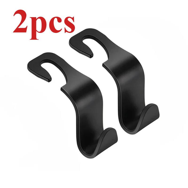 

Car rear seat headrest hooks 4pcs/2pcs black rear seat hooks Car handbags clothes grocery bags car interior accessories