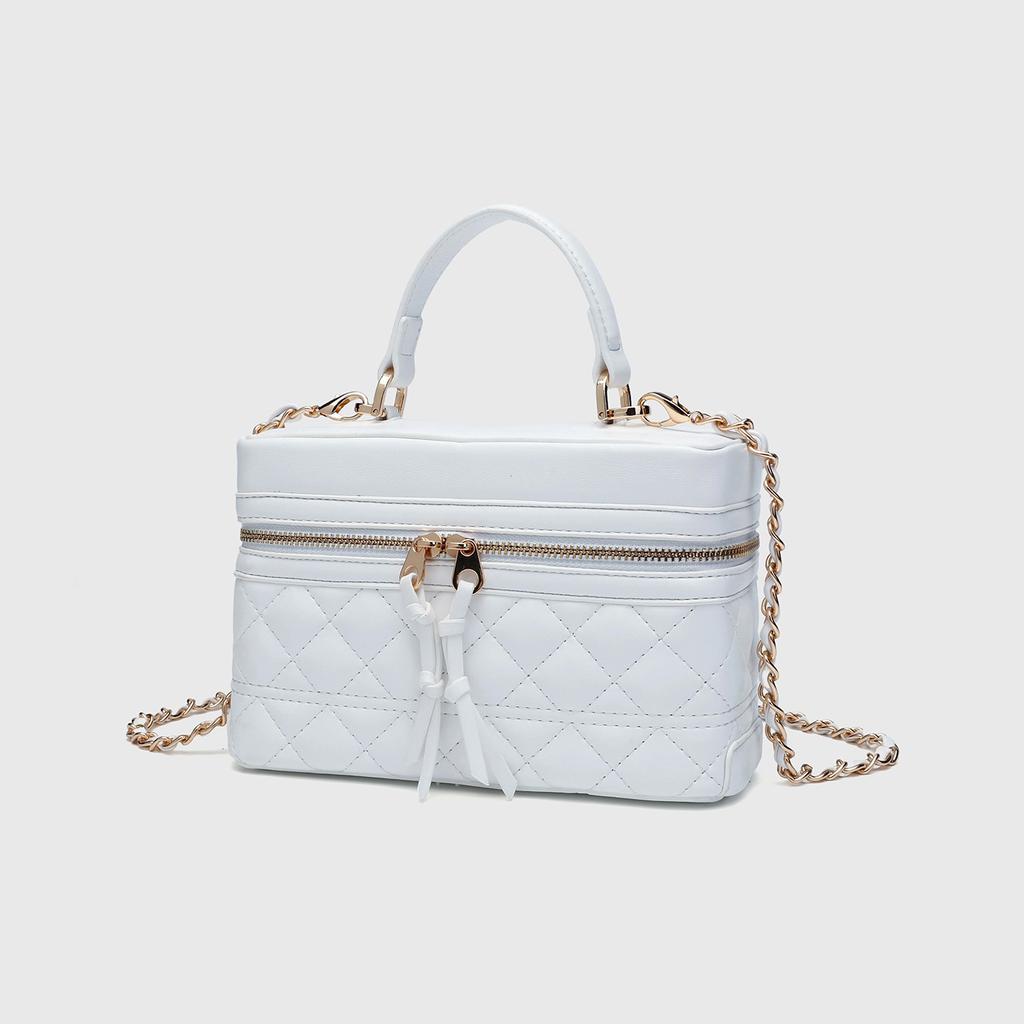 Cross-mirror box bag, small square bag, shoulder messenger women's bag, fashionable versatile handbag, niche