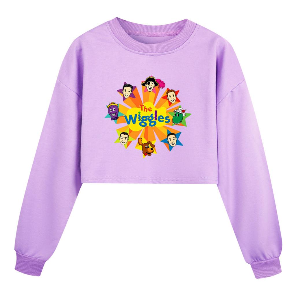 5748 Multi-color Kids Girls The Wiggles Printed Long Sleeves Sweatshirt Top 110cm фиолетовый