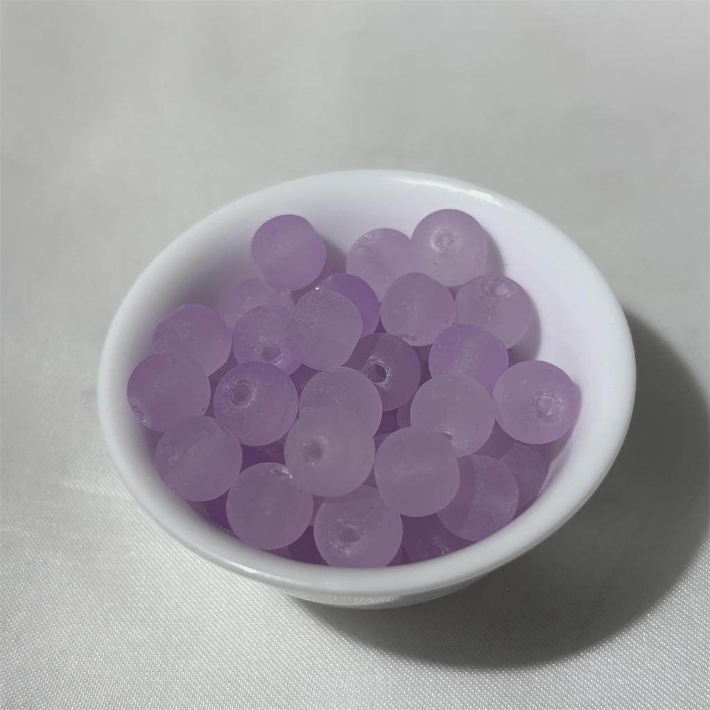 50Pcs 8mm Fun Candy Color Fashion Synthetic Exquisite Lilac Beads Faceted Purple Beads Bracelets Make Trend Jewelry Workmanship