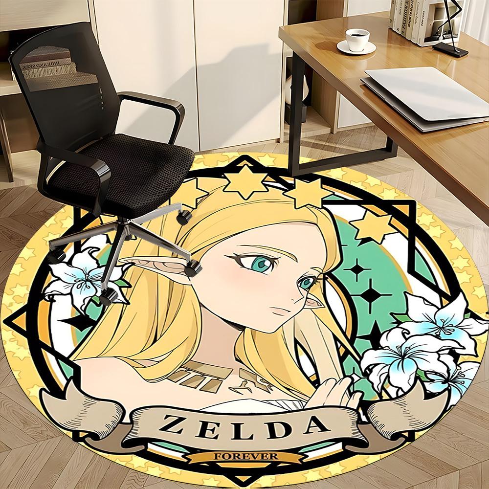 1pc Legend Zelda Office Round Area Rug, Under Office Chairs Bedroom Living Room Home Decor A1016248