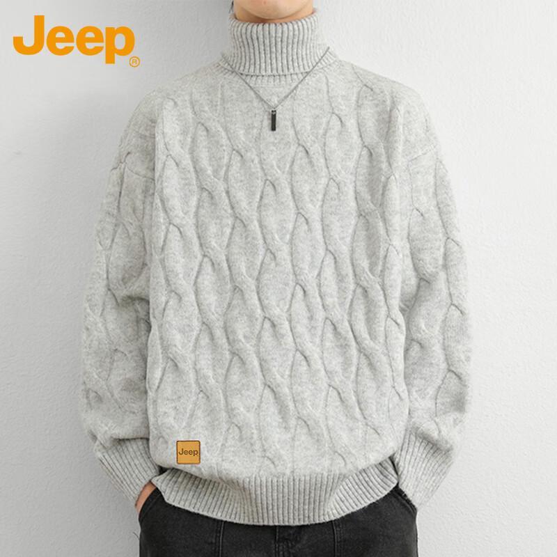 Jeep Men s Thick High-Neck Knit Sweater M