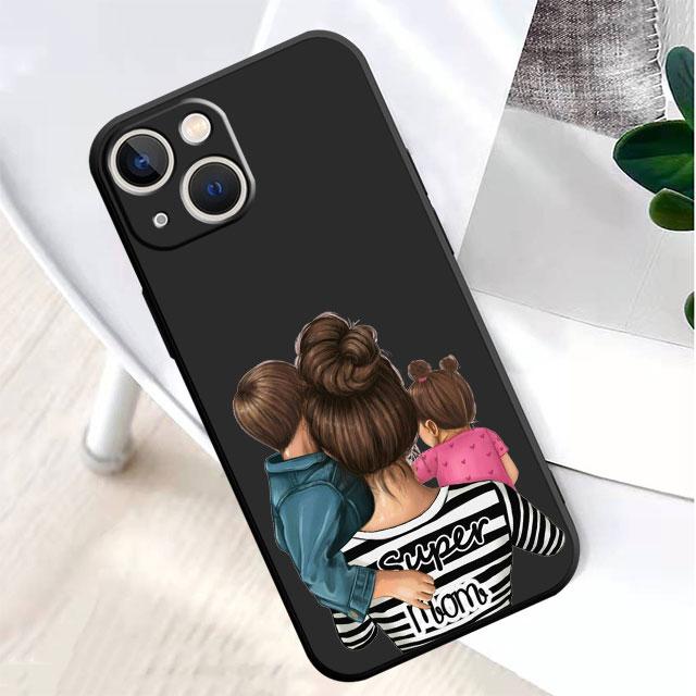 

Чехол для Apple iPhone 11 XR XS X 13 Pro Max 14 Plus 12 Mini SE 7 8 6S 11pro 6 черный коричневый волосы девушка TPU мягкий противоударный чехол iPhone 13 Pro Max