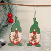Christmas Cute Gnome Christmas Tree Pendant, Earrings Wooden Double Sided Earrings Christmas Gifts