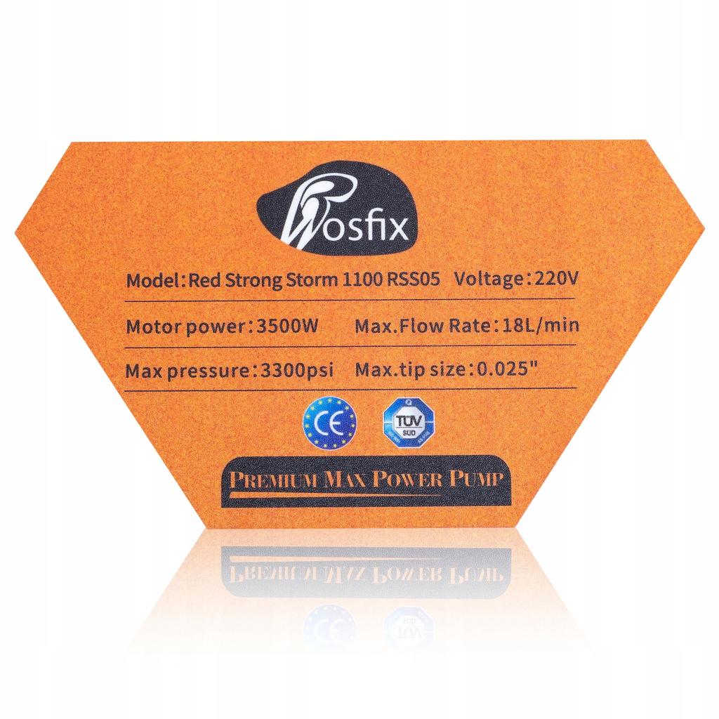 Rosfix Agregat Malarski Red Strong Storm 1100 RSS05 – 3500W, 22MPA, 18L/min | Zestaw z Dyszami i Filtrami | Idealny do Malowania Dużych Powierzchni