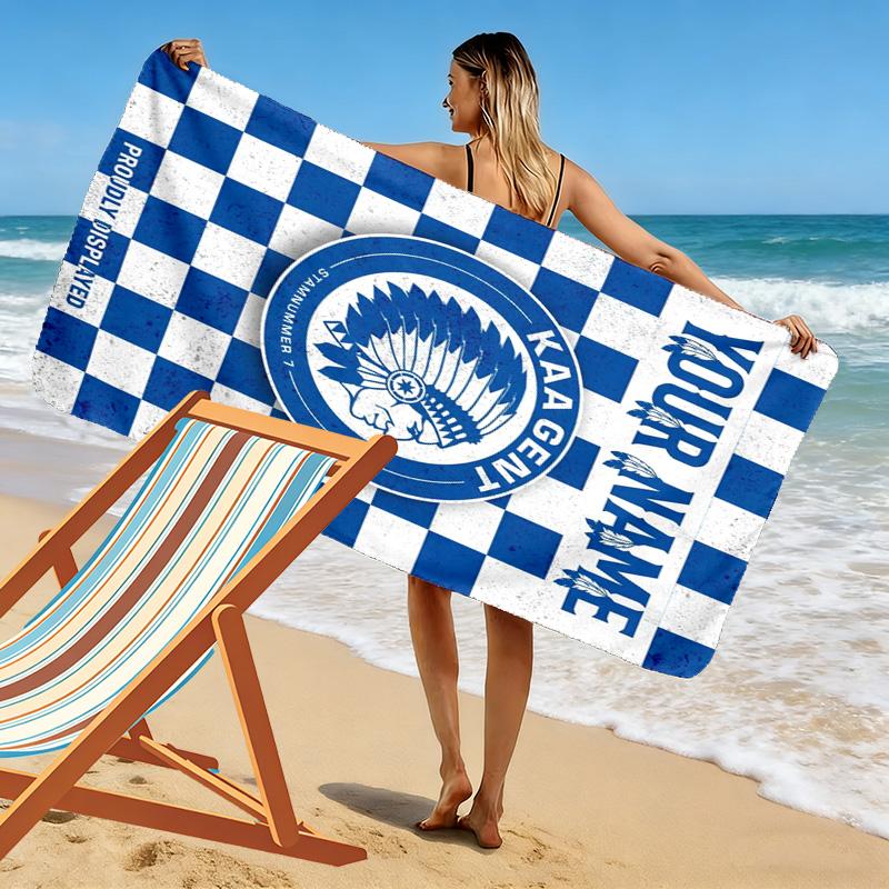 Name Custom KAA Gante Print Beach Towel, Large Soft Quick Dry Towel for Beach Camping Swimming