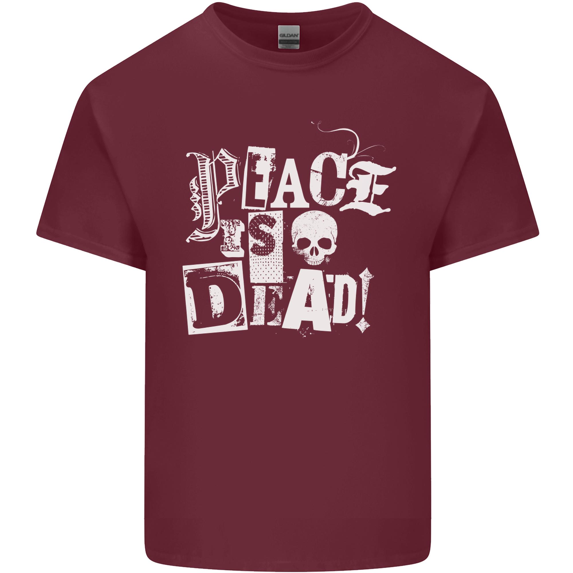 Peace is Dead War Anarchy Anarchist Skull Unisexs Light Cotton TShirt S