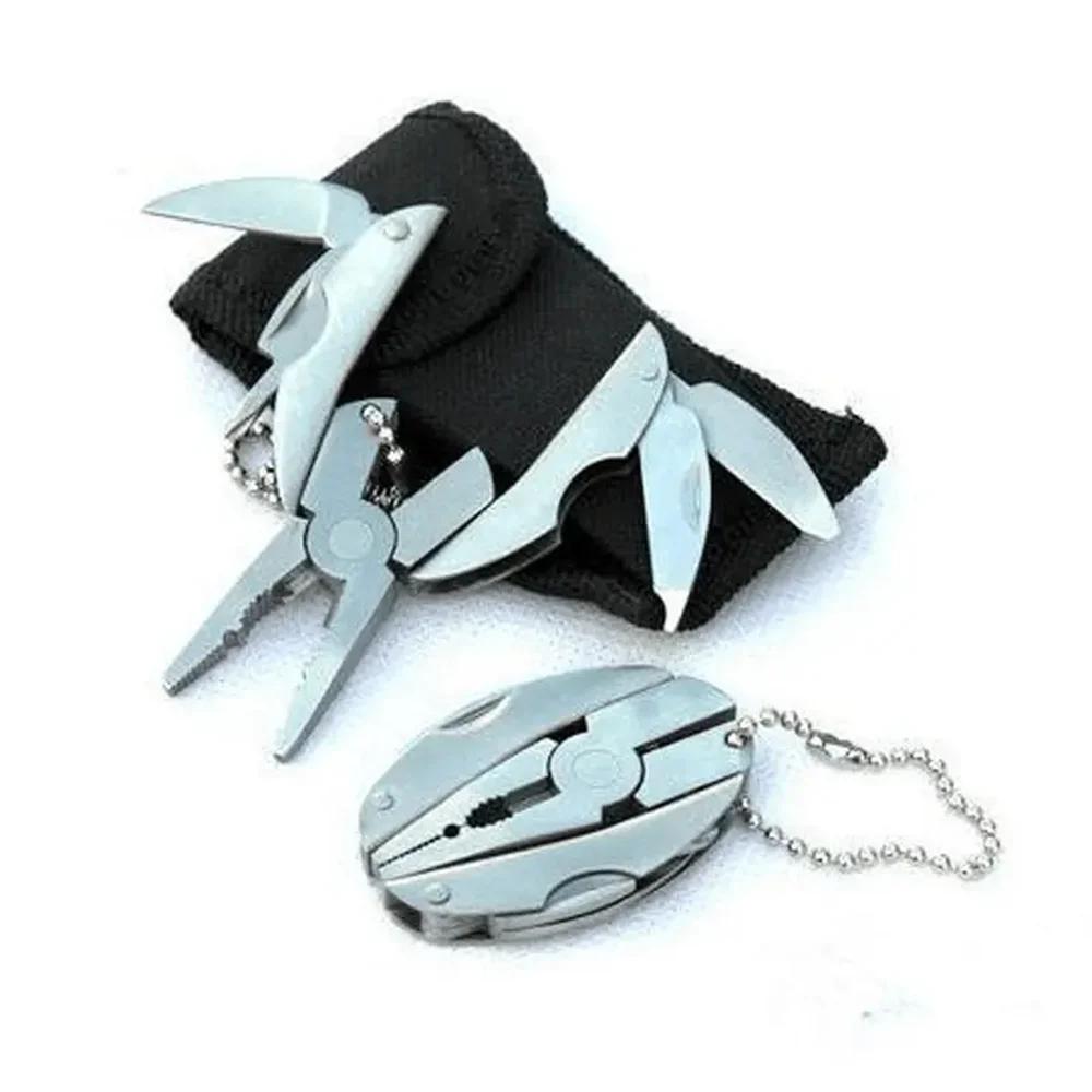 Folding Mini Turtle Small Pliers Portable Stainless Steel Multi-tool Pliers, Knife, Multi-function Outdoor Keychain Screwdriver
