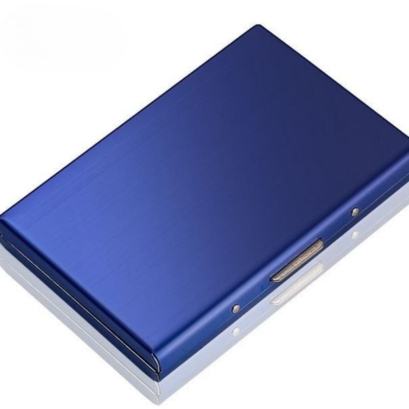 Black Stainless Steel Case Slim Blocking Wallet ID Credit Card Holder Men