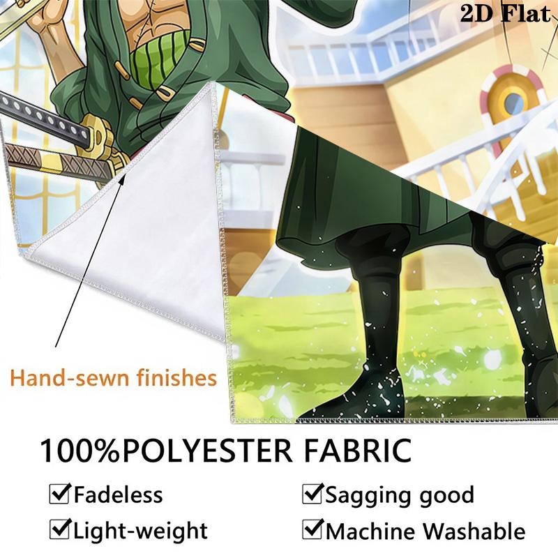 Roronoa Zoro Wall Tapestry Aesthetic Wall Hanging Printed Fabric Blanket Decorative Tapestries For Bedroom Living Room Home Decor