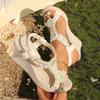 Fashion 2025 New Large Thick Bottom Slope Heel Sandals New Style Trendy High Heels Pearl Decoration Roman Sandals