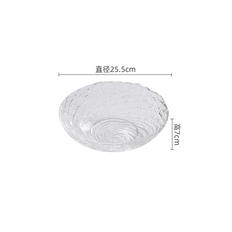 Creative Water Ripple Glass Salad Bowl Dessert Yogurt Bowl Thick Soup Bowls Restaurant Molecular Cuisine Specialty Tableware