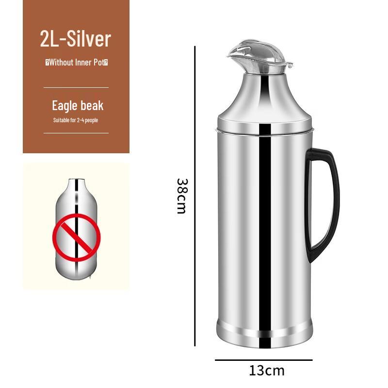 Morona 304 Stainless Steel 2L Thermos Flask with Glass Liner