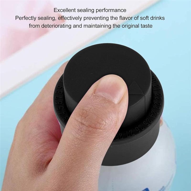 B97A-Beverage Bottle Cover 3-Pack, Press-Type Sealing Stopper For Reusable For-For Soda Bottles