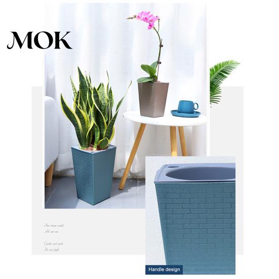 Easy Access Plant Pot Self-Watering with Drainage Holes Automatic Watering Weather-resistant Planter Flowerpot Water Storage for Indoor Outdoor Plants