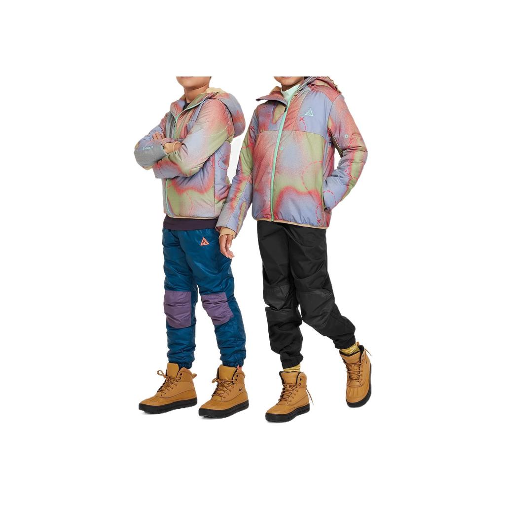 Nike ACG Cotton Jacket With Letter Print And Color Block Hooded Kids Jackets Multicolor DQ8728-569