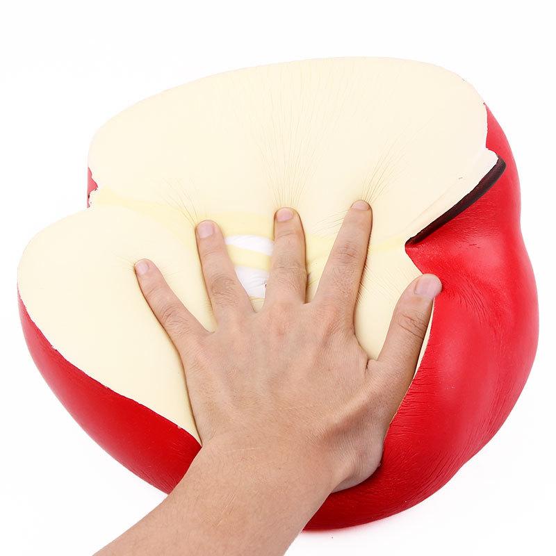 10 Inch Super Big Half-apple Shape Slow Rising Toy Soft Squeeze Children/Adult Vent Soft Squeeze Stress Relieve Toy