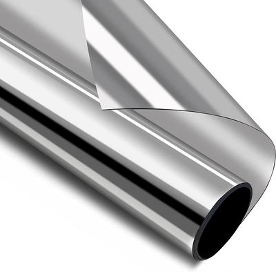 Silver Privacy Window Film One Way Mirror Tint Treatments UV Heat Control Sun Blocking Blackout Glass Door Reflective for Home