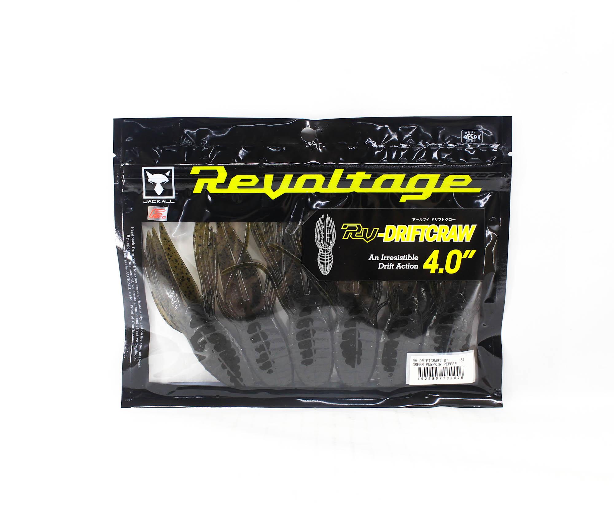 

Jackall Soft Lure RV-Drift Craw 4 дюйма, зеленая тыква, перец (2446)