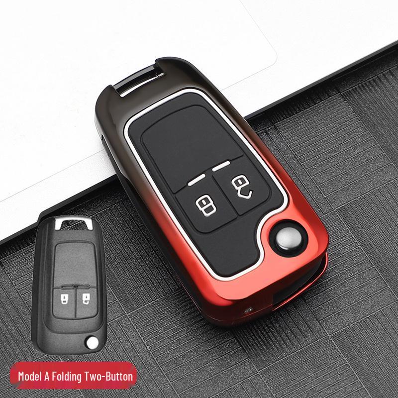 Gradient Key Case for Buick: Fits Verano, LaCrosse, Encore, Regal, Yinglang - Folding Design with Buckle