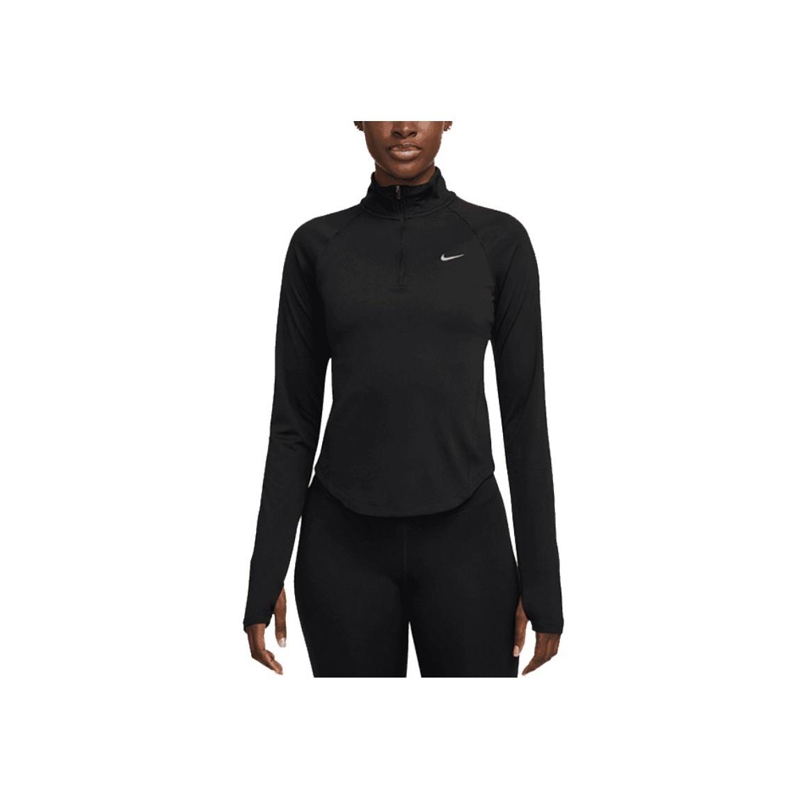 Nike Dri-FIT Tempo Women s 1/4 Zip Long Sleeve Running Top Black HV2843-010 S
