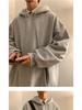 Trendiger Oversize-Hoodie für Herren: 300 g schwere chinesische Baumwolle, einfarbig, Westküsten-Stil, Unisex.