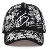 G-Dragon Style Black & White Graffiti Baseball Cap - Unisex Trendy Summer Duckbill Hat
